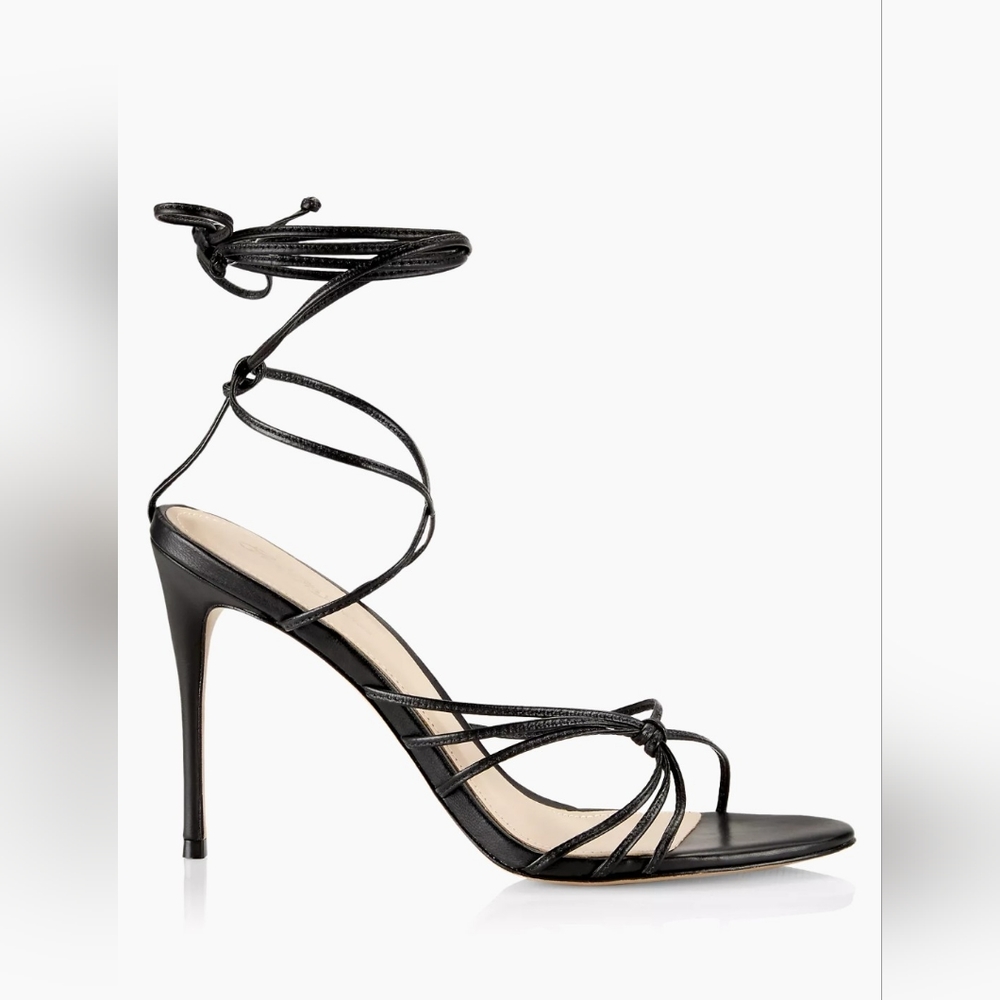 Saks Fifth Avenue Strappy Stiletto Sandals Black
